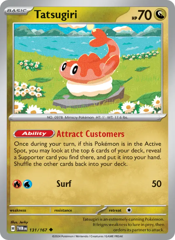 Tatsugiri 131 card from Twilight Masquerade
