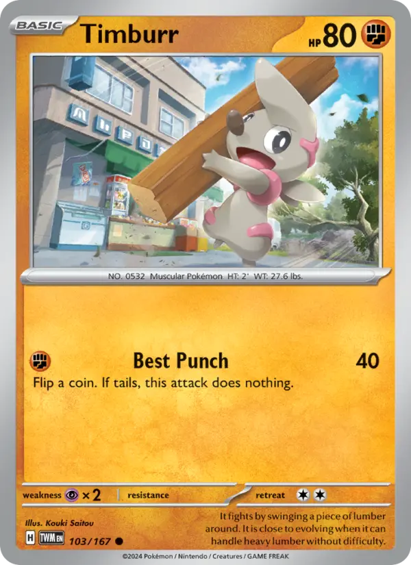 Timburr 103 card from Twilight Masquerade