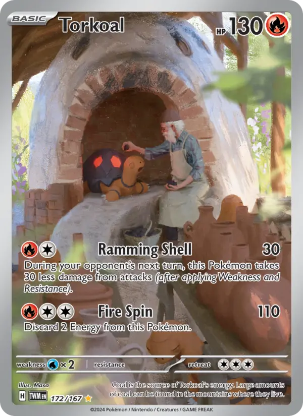Torkoal 172 — Twilight Masquerade 172, Holofoil finish