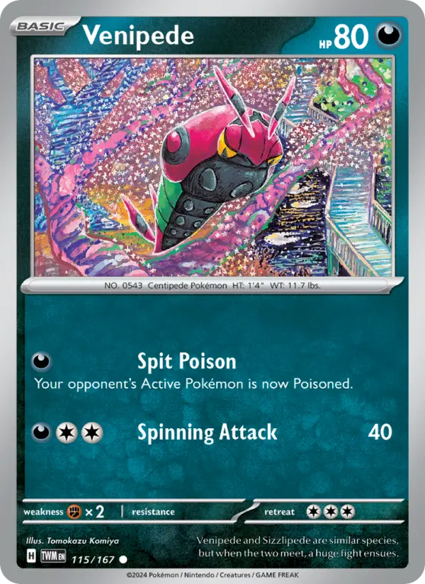 Venipede 115 card from Twilight Masquerade