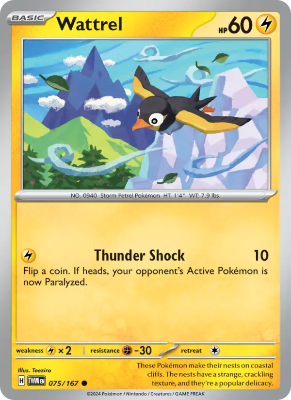 Wattrel 75 card from Twilight Masquerade