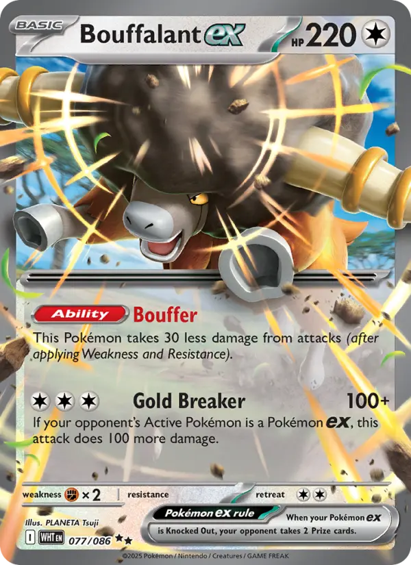 Bouffalant ex 77 — White Flare 77, Holofoil finish