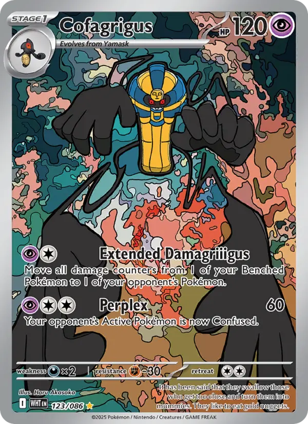 Cofagrigus 123 — White Flare 123, Holofoil finish