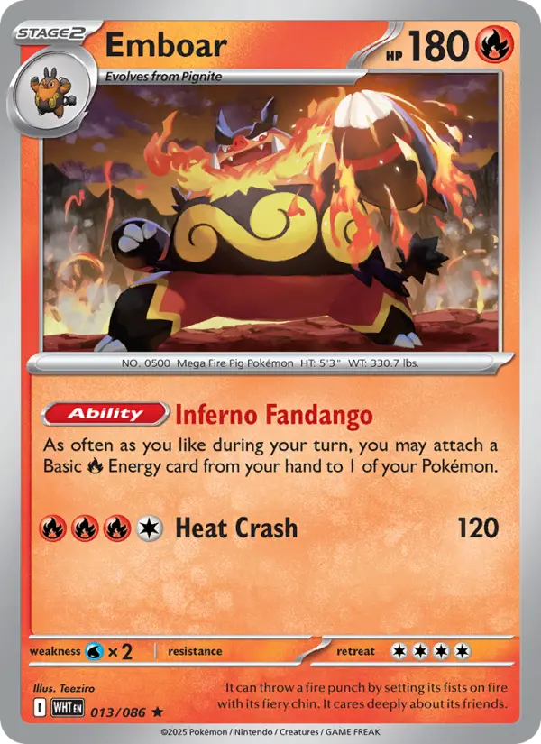 Emboar 13 card from White Flare