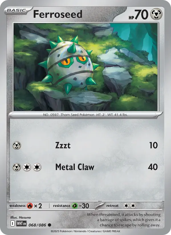 Ferroseed 68 — White Flare 68, Holofoil finish
