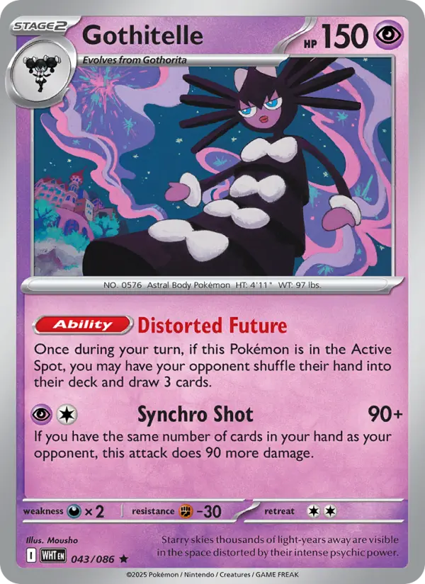 Gothitelle 43 — White Flare 43, Holofoil finish