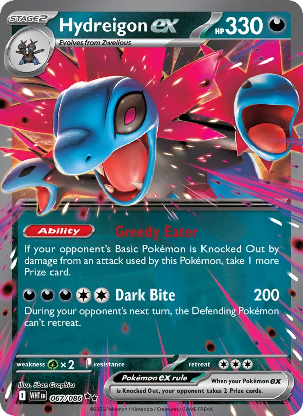 Hydreigon ex 67 — White Flare 67, Holofoil finish