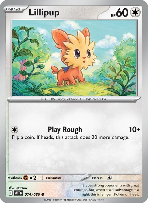 Lillipup 74 — White Flare 74, Holofoil finish