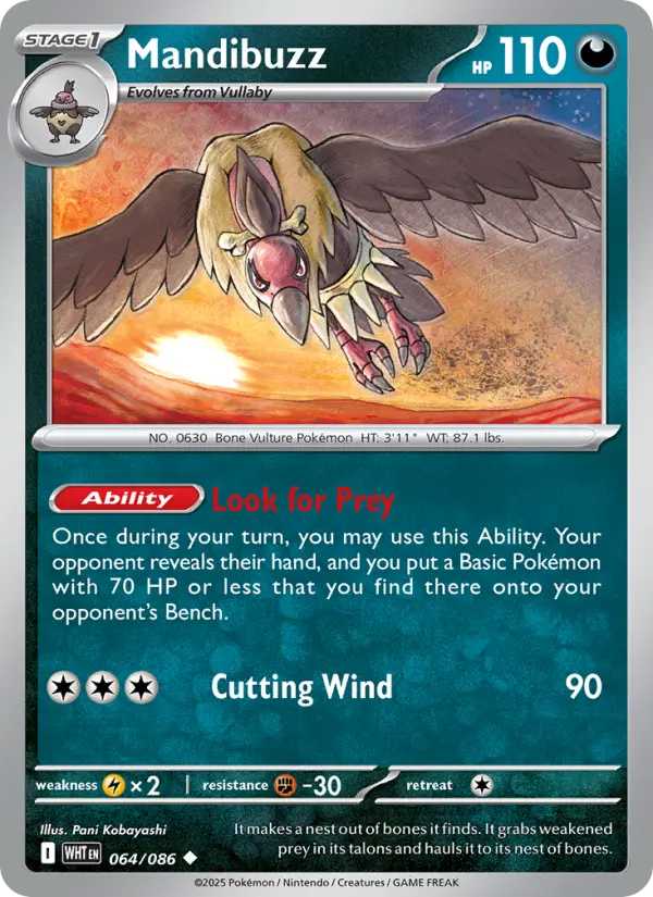 Mandibuzz 64 — White Flare 64, Holofoil finish