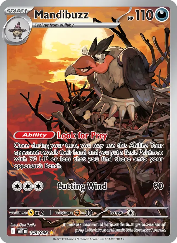 Mandibuzz 145 — White Flare 145, Holofoil finish