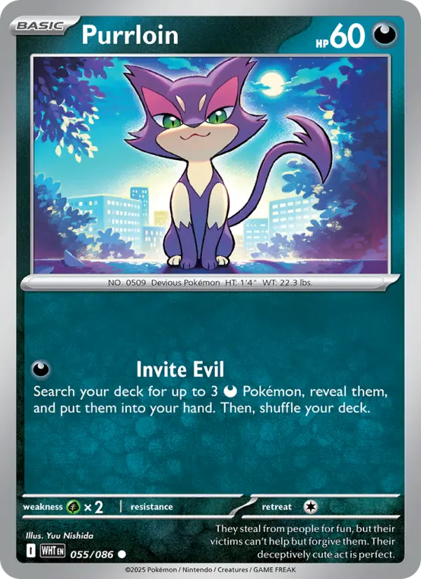 Purrloin 55 — White Flare 55, Holofoil finish