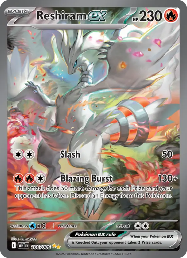 Reshiram ex 166 card from White Flare
