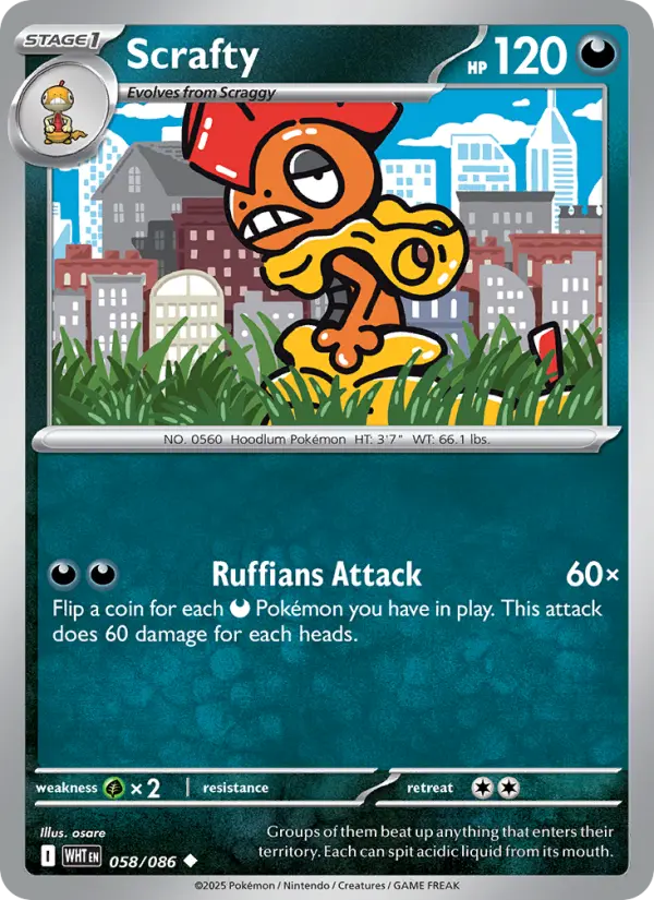 Scrafty 58 — White Flare 58, Holofoil finish