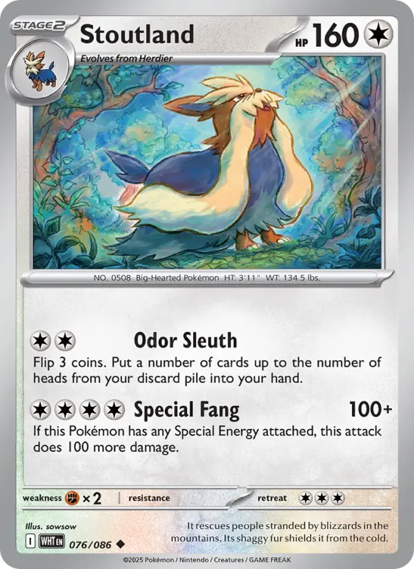 Stoutland 76 — White Flare 76, Holofoil finish