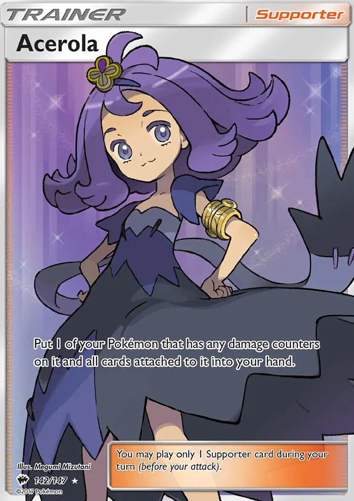 Acerola 142 — Burning Shadows 142, Holofoil finish