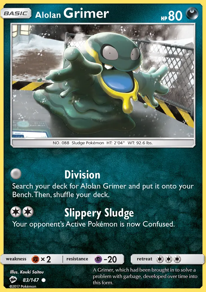 Alolan Grimer 83 — Burning Shadows 83, Normal finish
