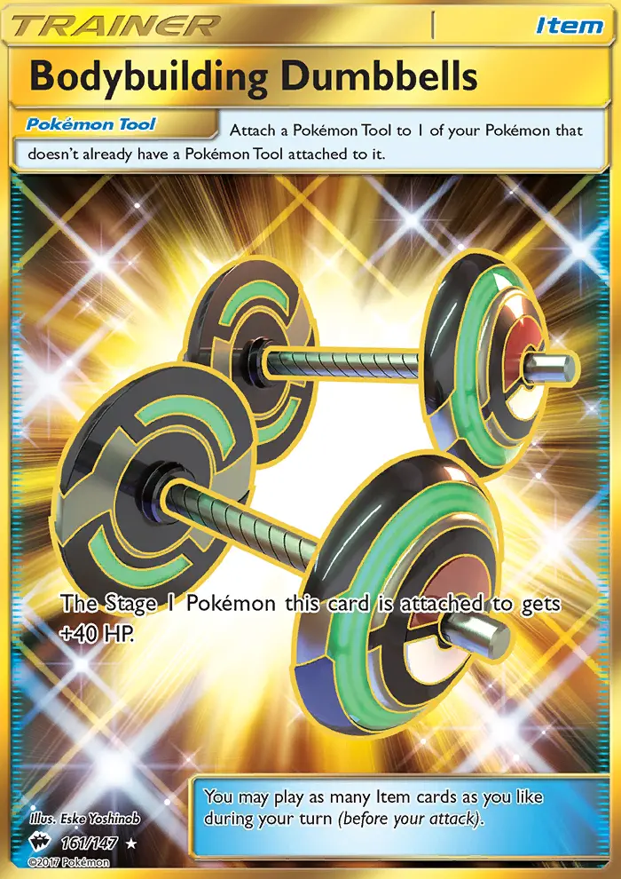 Bodybuilding Dumbbells 161 — Burning Shadows 161, Holofoil finish