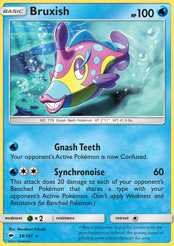 Bruxish 38 card from Burning Shadows