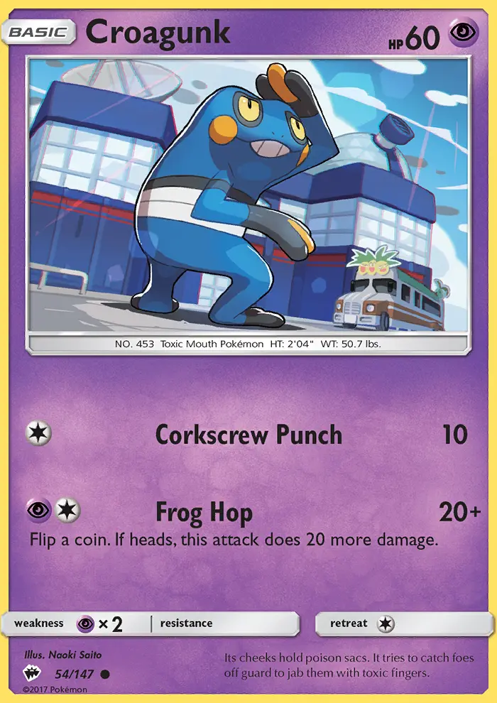 Croagunk 54 card from Burning Shadows