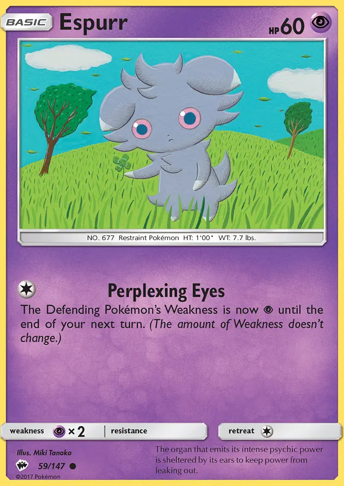 Espurr 59 card from Burning Shadows