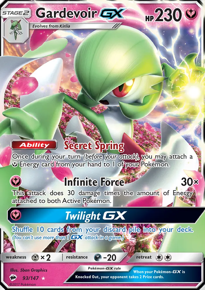 Gardevoir-GX 93 — Burning Shadows 93, Holofoil finish