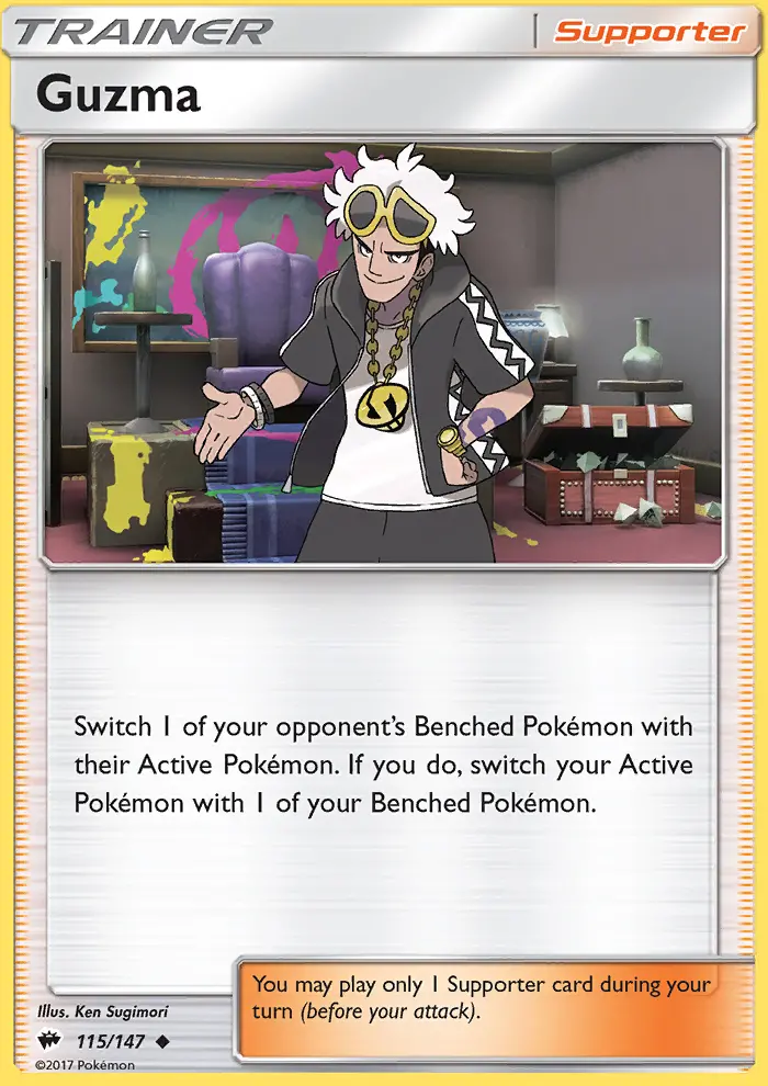 Guzma 115a — Burning Shadows 115a, Reverse Holofoil finish