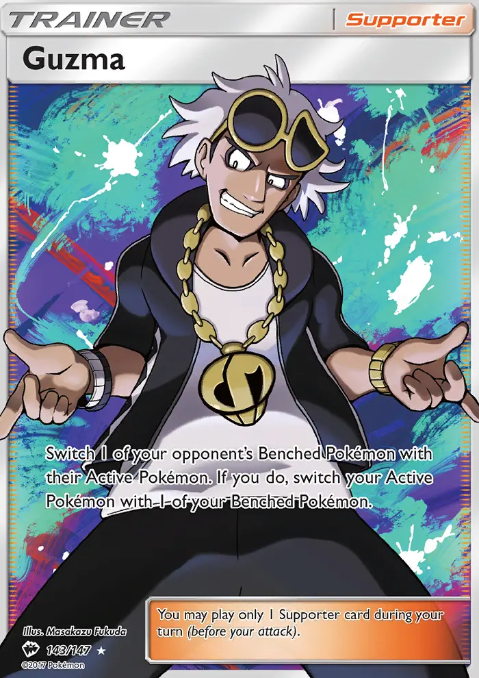 Guzma 143 — Burning Shadows 143, Holofoil finish