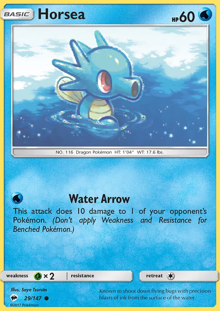 Horsea 29 — Burning Shadows 29, Normal finish
