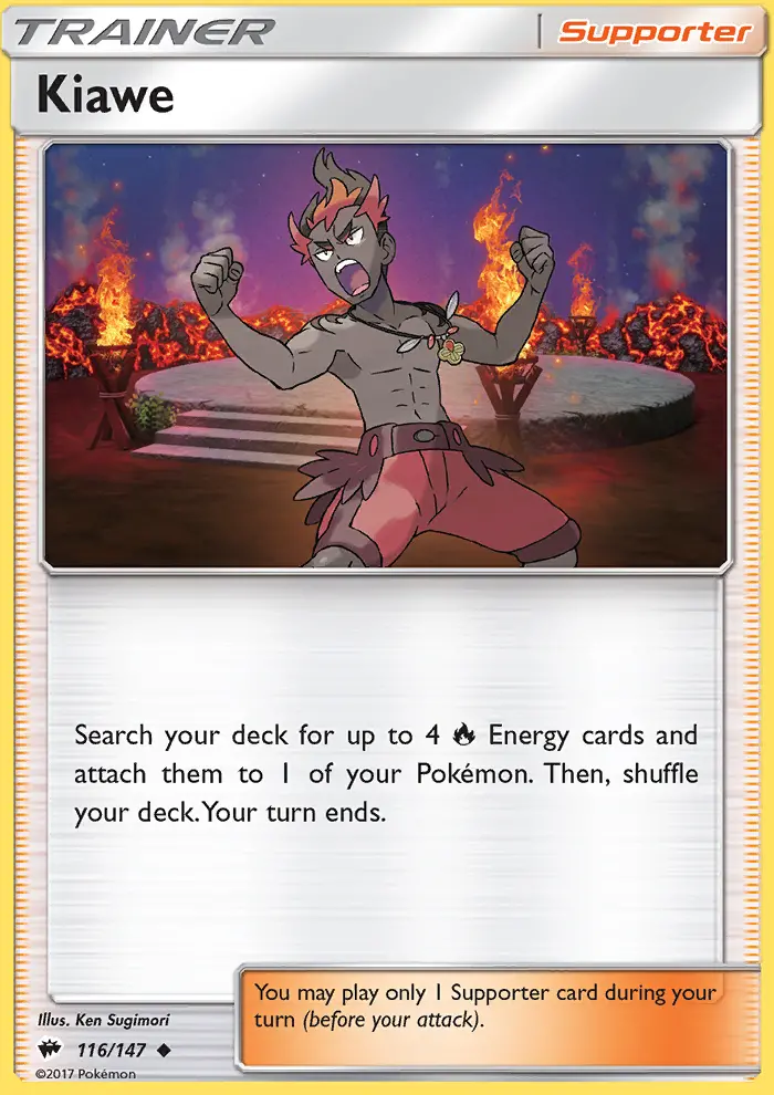 Kiawe 116a — Burning Shadows 116a, Reverse Holofoil finish