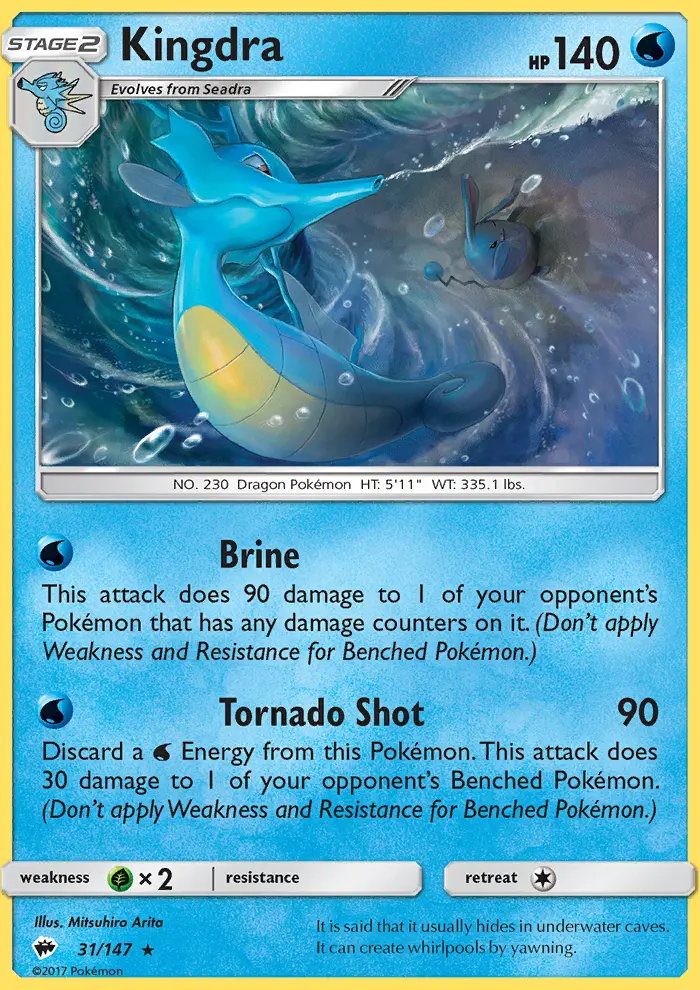 Kingdra 31 — Burning Shadows 31, Holofoil finish