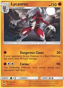 Lycanroc — Burning Shadows #75