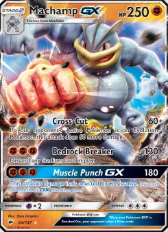 Machamp-GX 64 — Burning Shadows