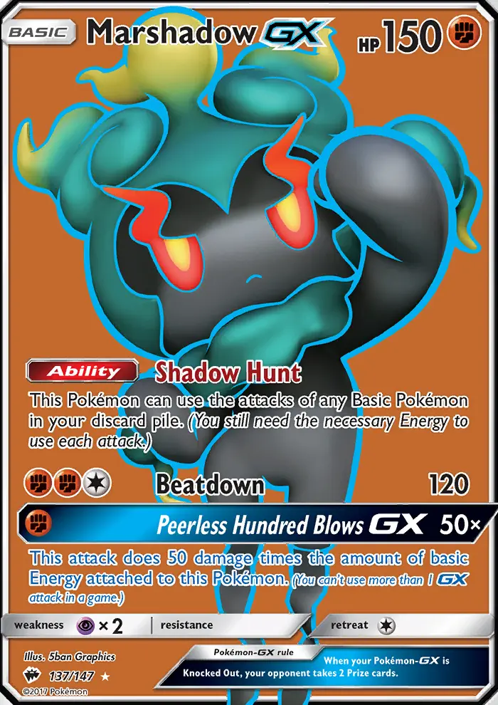 Marshadow-GX 137 card from Burning Shadows