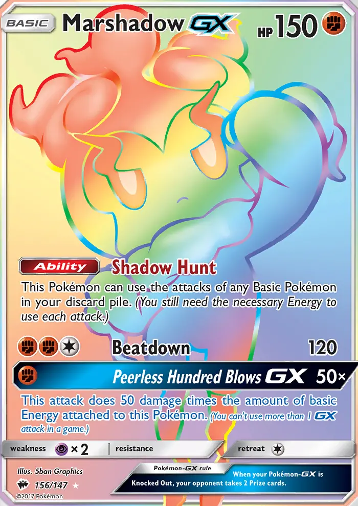 Marshadow-GX 156 card from Burning Shadows