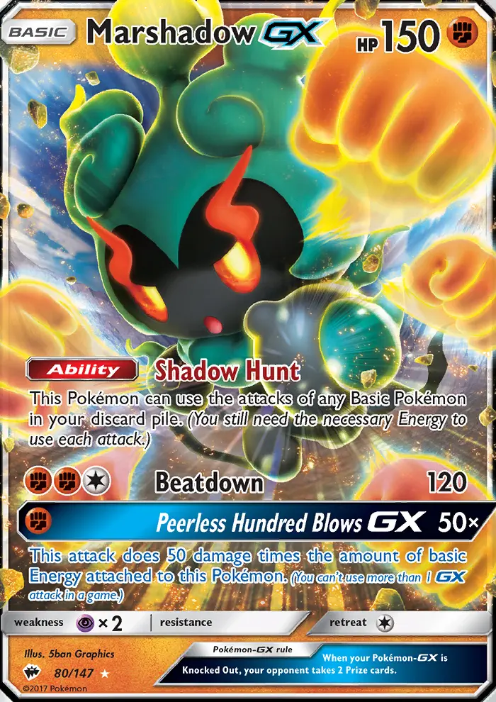 Marshadow-GX 80 — Burning Shadows 80, Holofoil finish