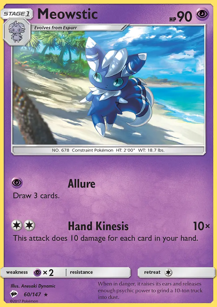 Meowstic 60 — Burning Shadows 60, Normal finish