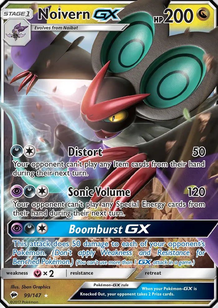 Noivern-GX 99 — Burning Shadows 99, Holofoil finish