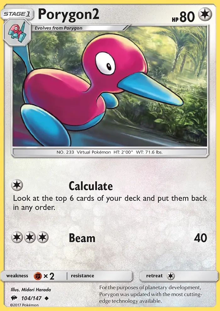 Porygon2 104 — Burning Shadows 104, Normal finish