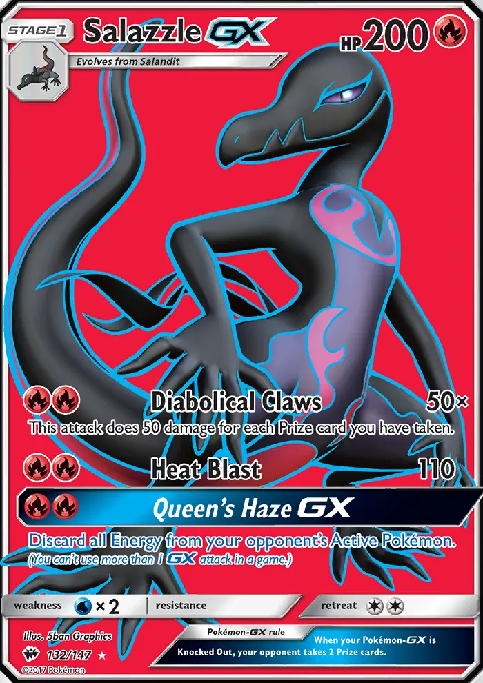 Salazzle-GX 132 card from Burning Shadows