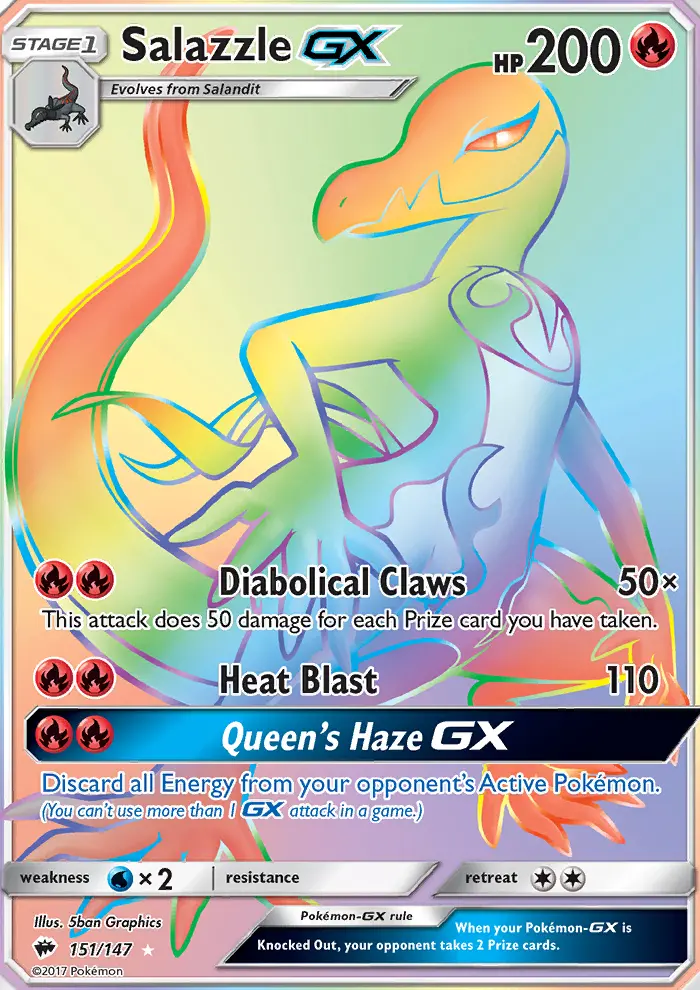 Salazzle-GX 151 card from Burning Shadows