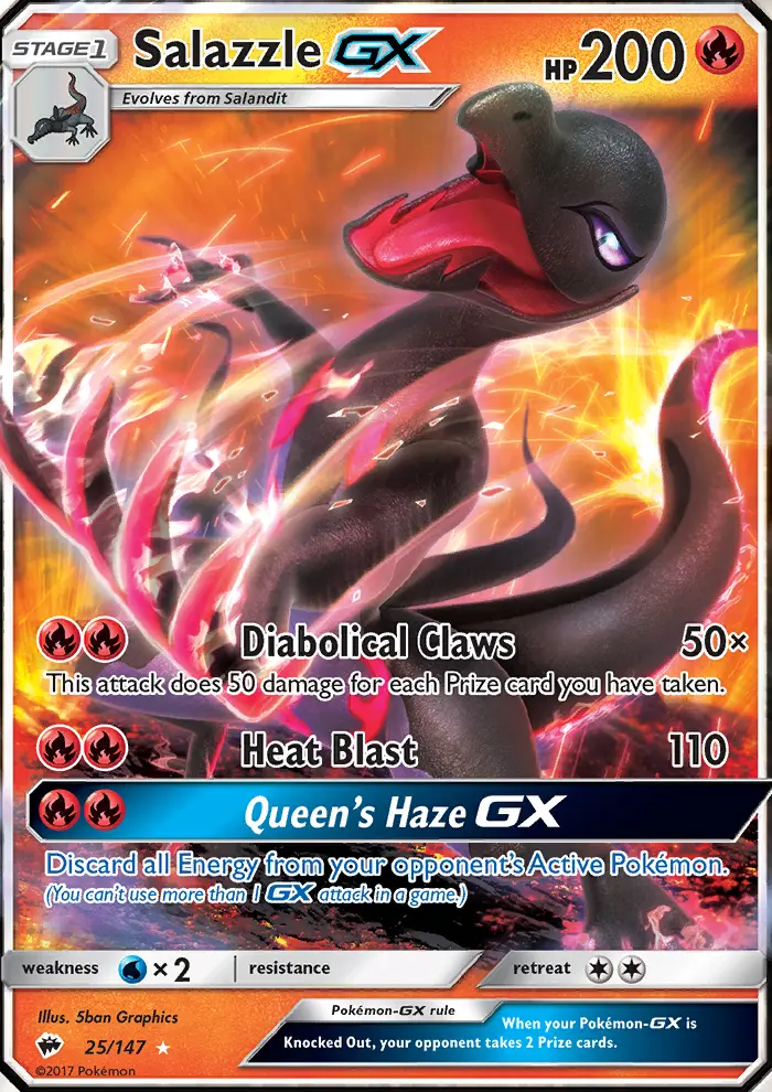 Salazzle-GX 25 card from Burning Shadows