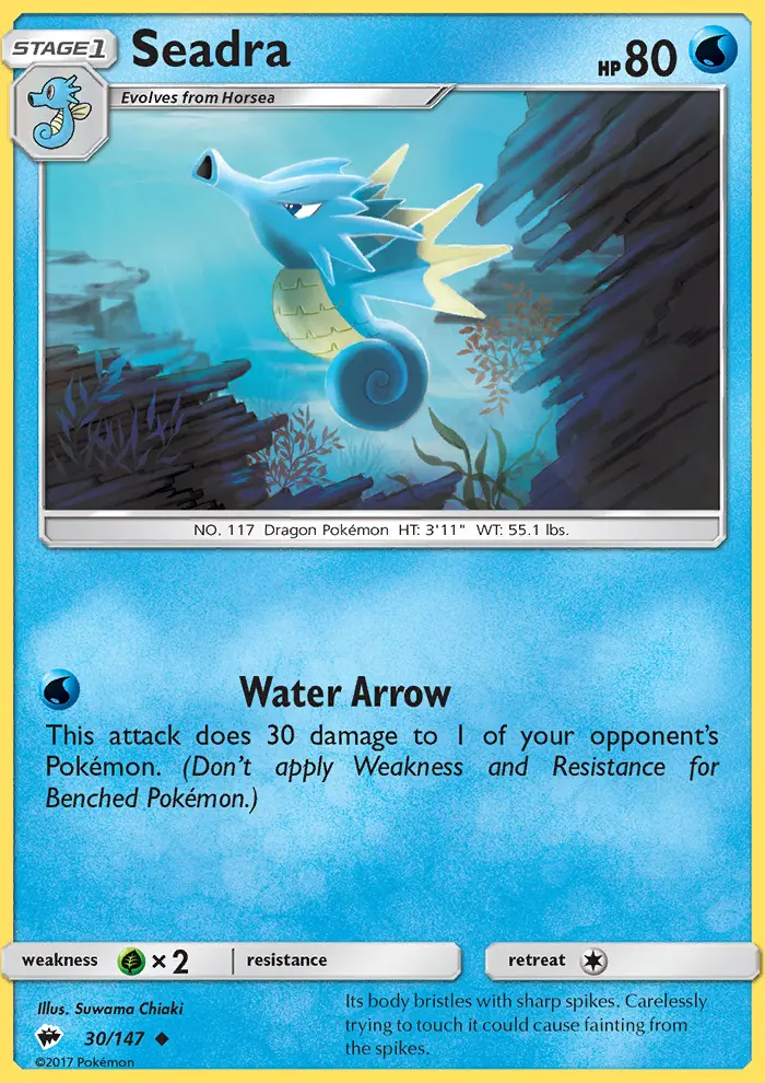 Seadra 30 card from Burning Shadows