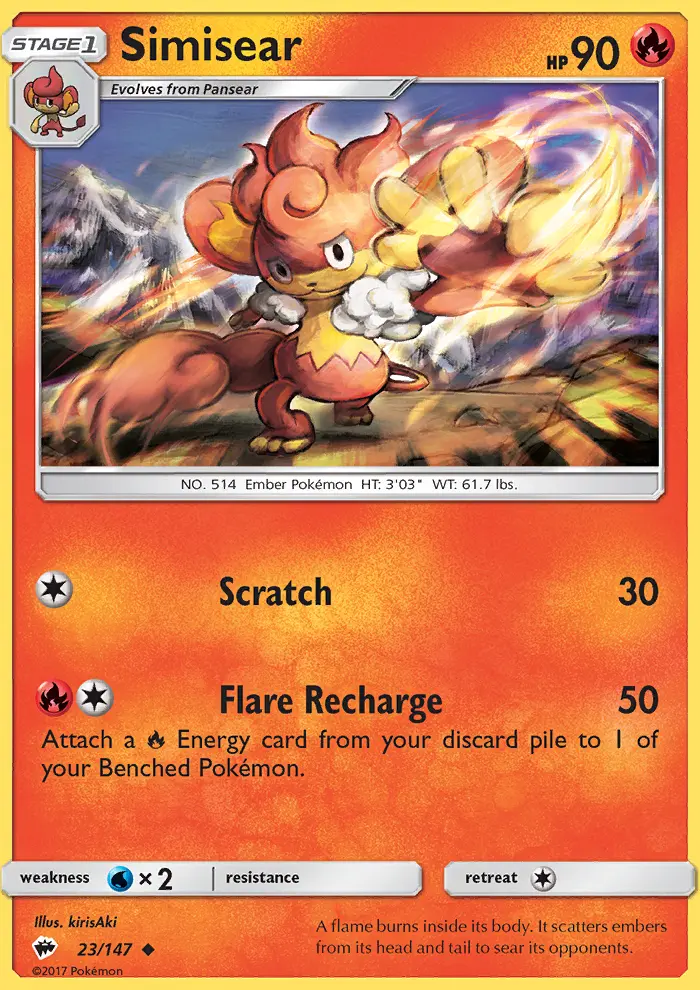 Simisear 23 card from Burning Shadows