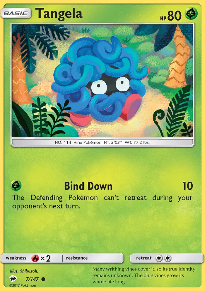Tangela 7 card from Burning Shadows