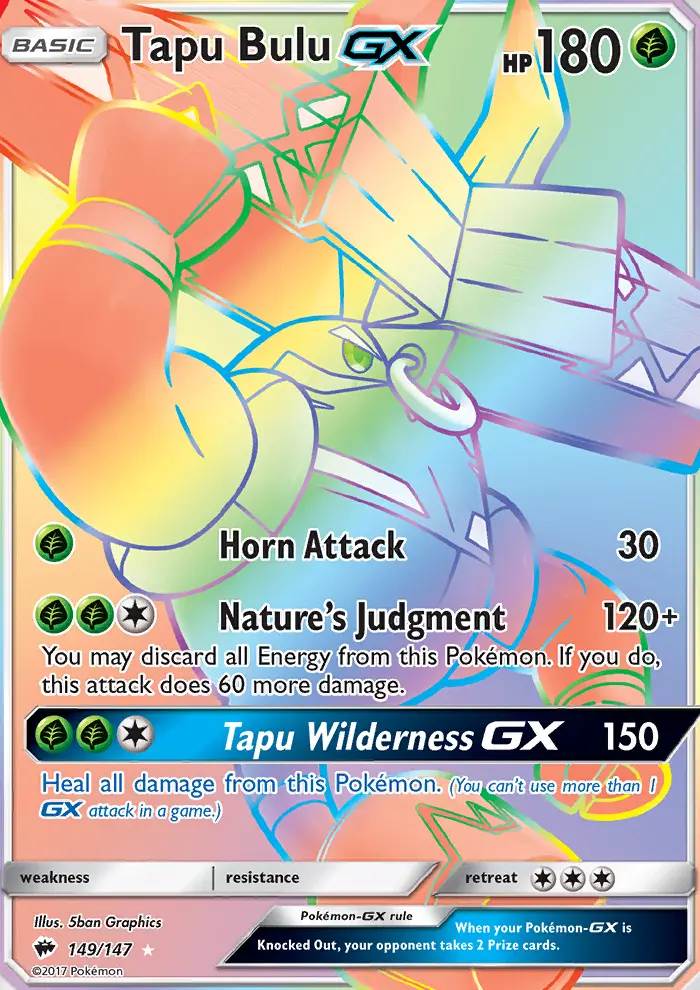 Tapu Bulu-GX 149 — Burning Shadows 149, Holofoil finish
