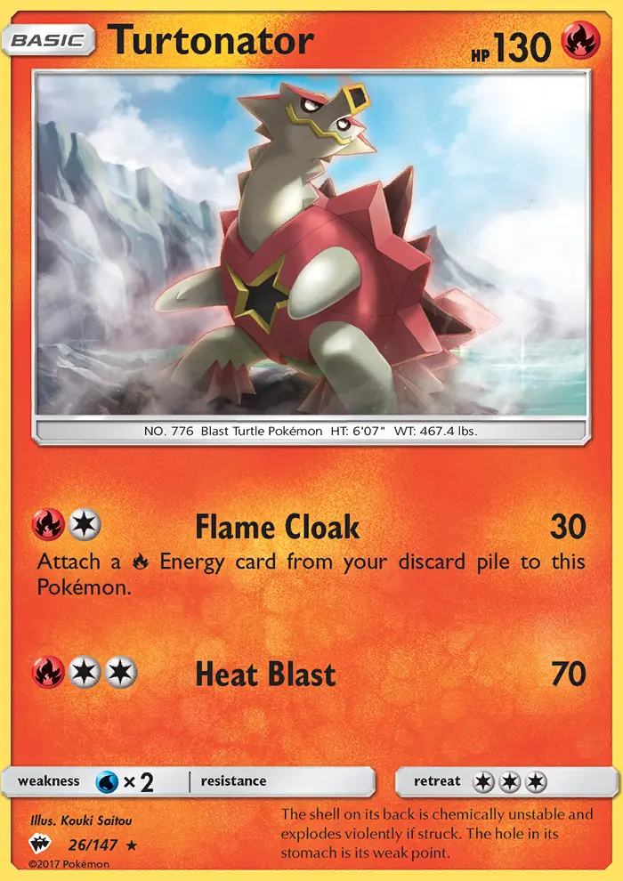 Turtonator 26 card from Burning Shadows
