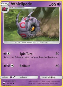 Whirlipede 57 — shown as an example of the Reverse Holofoil finish