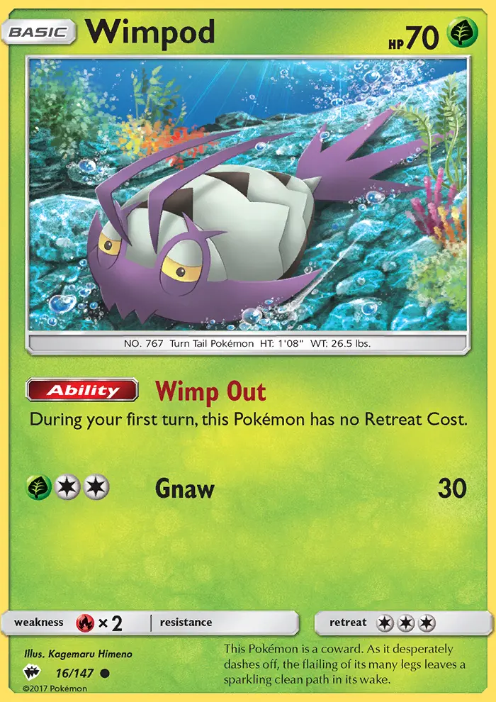 Wimpod 16 card from Burning Shadows