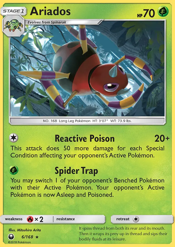 Ariados 6 card from Celestial Storm