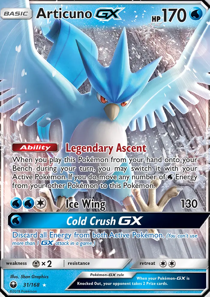 Articuno-GX 31 — Celestial Storm 31, Holofoil finish